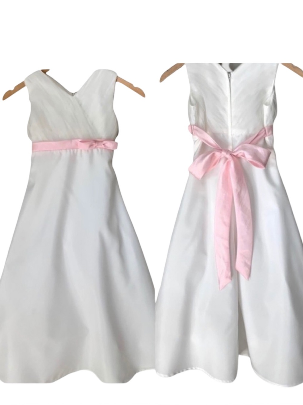 JOAN CALABRESE for Mon Ceri Flower Girl Wedding Dress White Formal Fancy Party